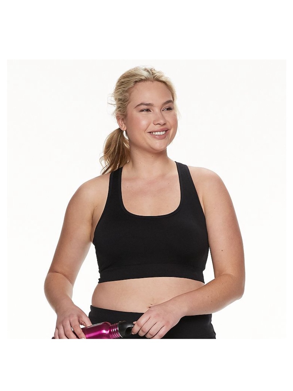 Tek Gear plus size low impact sports bra, sz 3x, black